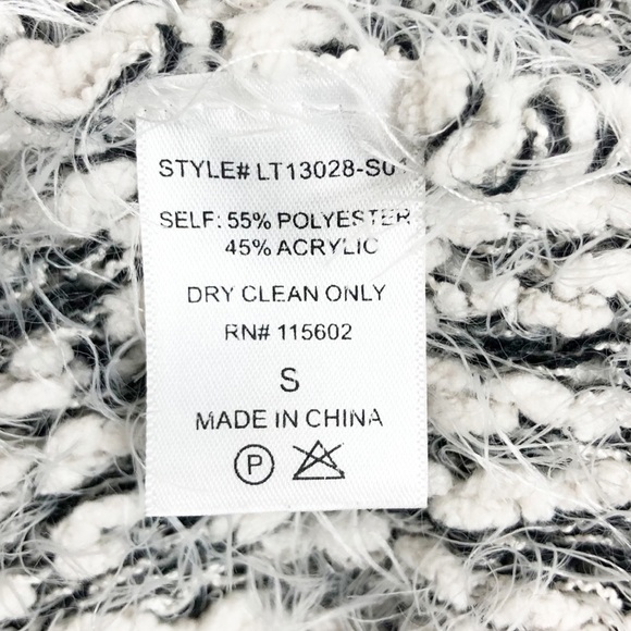 Nordstrom Women’s Lush Fuzzy Chunky Pullover Crewneck Grey Long Sleeve Sweater - Picture 15 of 16